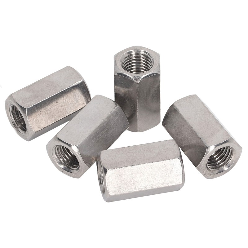 5Pcs Hex Coupling Nut Set Connector 304 Stainless Steel Industrial