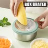 Cheese Grater with Container & Lid, Multi Functional Stainless Steel