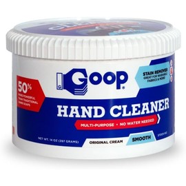 GOOP Multi-Purpose Hand Cleaner- Waterless Hand Degreaser, Laundry Stain Remover - NonToxic and Biodegradable Cleaner Remove Dirt, Oil, Paint, Ink, and Clothes Stains Original, 14oz Pack of 1