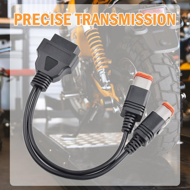 Clmlifebare 2-in-1 OBD2 Adapter Cable for 4pin+6pin Motorcycle Diagnostic Tool
