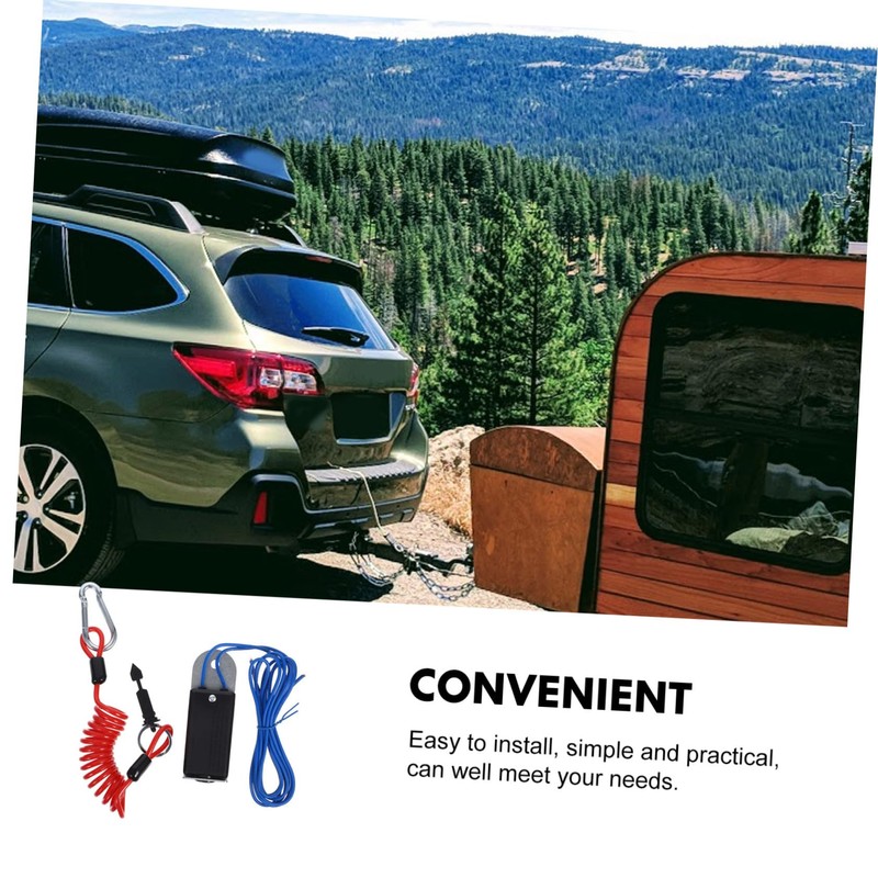 FUNOMOCYA Trailer Breakaway Switch 4ft Coiled Cable Electric Brake Controller