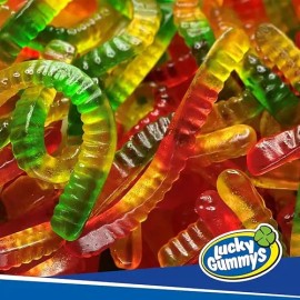 Gomitas Lucky Gummys Lombrices Sabor Frutal 1kg