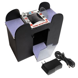 GSE Games & Sports Expert 6-Deck Automatic Card Shuffler, AC/DC-Power & Battery-Operated Shuffler Machines for Playing Cards, Blackjack, Texas Hold'em, Canasta, Bridge, UNO