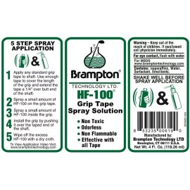 Brampton HF-100 Golf Grip Tape Solvent, Non-Toxic and Non-Flammable Spray  - 4 oz