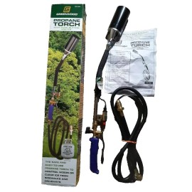 Greenwood Propane Torch with Push Button Igniter for Driveway Weed Burner & Ice Melting
