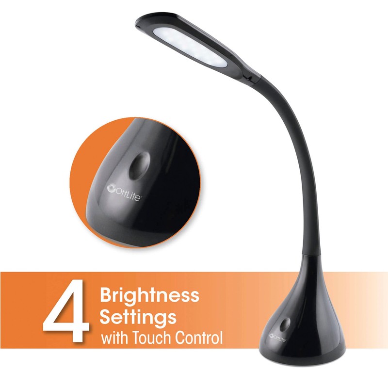 OttLite Creative Curves LED Desk Lamp with Adjustable Neck -