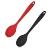 2 Pcs Silicone Mixing Spoons Nonstick Heat Resistant BPA Free
