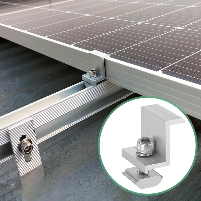 M METERXITY 8-Pack Solar Panel Mounting 30mm Z Clip Lightweight
