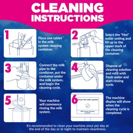 [45 Tablets] Milk System Cleaning Tablets for Automatic Coffee Machines - Compatible with Jura Automatic Coffee Machines - Includes Cleaning, Descaling, and Milk System Tablets