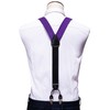 Barry.Wang Suspenders and Bow Tie Set for Men Solid Paisley