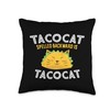 Tacocat Spelled Backwards Taco Cat Love Tacos Throw Pillow