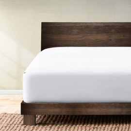 Extra Deep Single Fitted Sheet – 100% Organic Cotton Flannel, breathable, wrinkle-free, anti-slip, shrink-resistant, double-stitched, offering breathable comfort for deep mattresses (White, King)