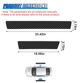 GAOLAOSY Car Door Sill Protector, Carbon Fiber Anti-Scratch Automotive Doors Edge Guards, Waterpoor Car Door Threshold Protection Auto Decoration Sticker, Universal Vehicle Interior Accessories (4PCS)