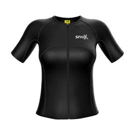 Sparx Women's Aero Tri Tank Short Sleeve Tri Tops Triathlon Tank Women Race Cycling Swim Bike Run (Black, Large)