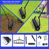 ROCKRAIN 58-Inch Manual Lawn Aerator: Iron Push Roller Tool for