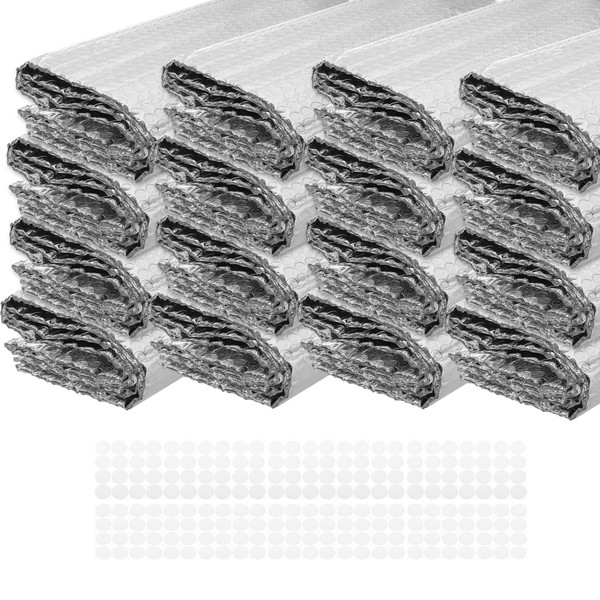 PATIKIL 19.7IN x 4FT Reflective Bubble Insulation Sheet 16 Pcs