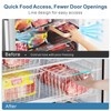 iSPECLE Freezer Organizer Bins - 4 Pack Medium Upright Baskets