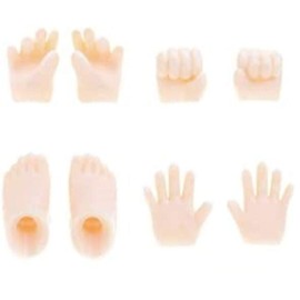 OBITSU 11AC-D03MW Hand/Feet (Left and Right) Set, No Magnet, Matte Skin Type, Whitey for OBITSU11