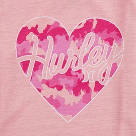 Hurley Girls' Pajama Set, Soft Pink/Grey, 10