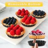 15PCS Egg Tart Molds 3" Mini Tart Pans with Removable