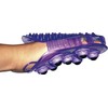 2 in 1 Cleaning Glove with Curry Comb, Purple, PVC
