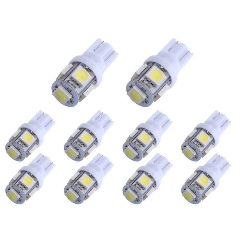 JKLcom T10 194 LED Bulbs 20 Pack, White, Vehicle Light