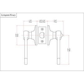 Designers Impressions Livingston Design Satin Nickel Privacy Door Lever (Bed and Bath)