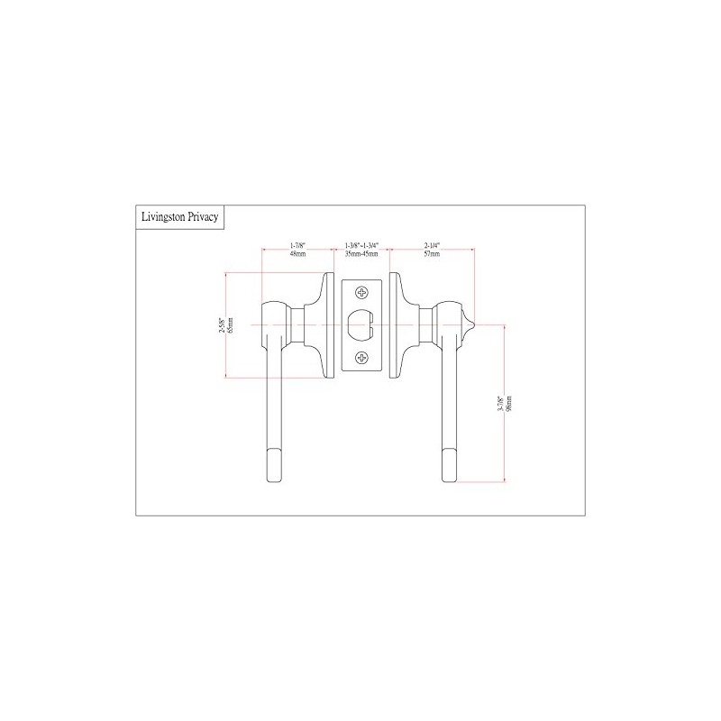 Designers Impressions Livingston Design Satin Nickel Privacy Door Lever (Bed