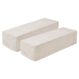 sourcing map 2Pcs Stretch Armrest Covers, Polyester Soft Armchair Slipcovers Couch Recliner Arm Cover for Chair Sofa Protector, Beige, Diagonal Plaid