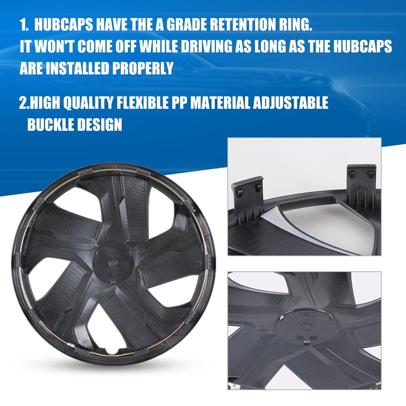 17 Inch Hubcaps Wheel Covers, Universal Hub Caps Set of