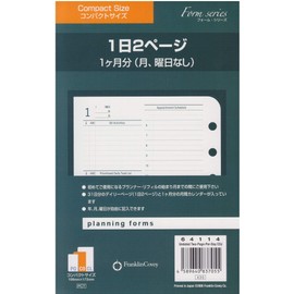 Franklin Planner Original 2 Pages Per Day Daily Pages 1 Month No Week 64114 Compact Size