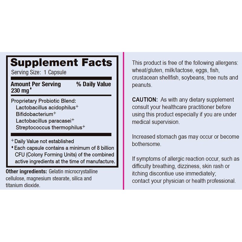 Rising Health - Risaquad 230mg - Probiotic Dietary Supplement Capsules
