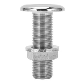 3/8 inch Thru Hull Fitting,316 Stainless Steel Thru-Hull Fitting with Nut,Water Drain Outlet Universal Plumbing Valve Fitting,Boat Plumbing Fittings,Water Drain Outlet Universal