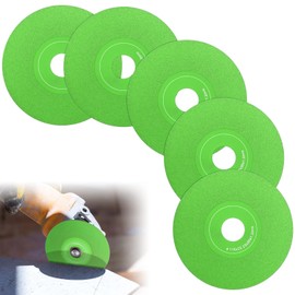 Lothee 5 Pcs Rock Slab Grinding Disc, Glass Cutting Disc for Angle Grinder, 1mm Thin Grinding Cutting Blade, Ceramic Tile, Marble Edge Trimming, Wide fine Sand Sweeping Saw Blade (4.5 Inch,Normal)