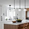 Osimir Black Pendant Lights Kitchen Island 2 Pack, Modern Milk