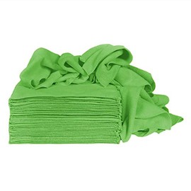 CleanAide Microfiber Cleaning Towels, Reusable Lint-Free and Absorbent Cloth for Kitchen and Car Use, 300GSM, 12 x 12 in. Green, 50-pack
