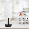 White Touch Table Lamp with USB - 3 Way Dimmable