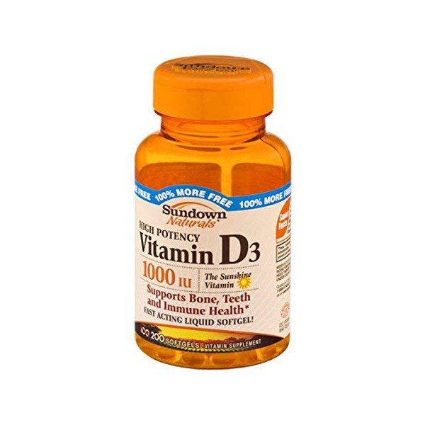 Sundown Naturals High Potency Vitamin D3 - 200 ct