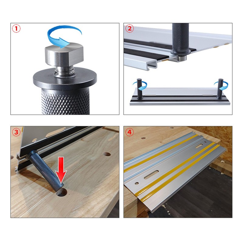 2PCS 20mm Bench Dogs Guide Rail, Bench Dogs Rail Sliding