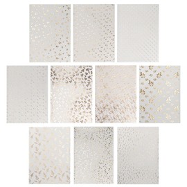 Ideen mit Herz Tracing paper with gold foil coating, DIN A4, for lanterns, greeting cards, 3D motifs, 130 g/m², 10 designs, white, 20 sheets