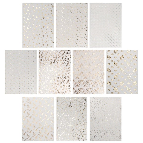 Ideen mit Herz Tracing paper with gold foil coating, DIN