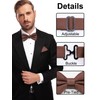 Luckyvestir Brown Bow Ties for Men Solid Color Bow Tie