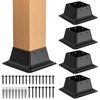 FMhotu 5Pcs 4x4 Post Base, Internal 3.6"x3.6" Heavy Duty Powder-Coated
