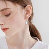 POPLYKE Tear Larimar Moonstone Leverback Earrings for Women Sterling Silver