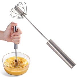 Fine jade2 Schneebesen Edelstahl manueller Rührbesen Halbautomatischer Schneebesen für mischen, Eier, Soßen, Schaumschläger, Handrührer