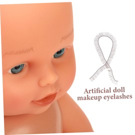 Baluue 3sets Craft Doll Supplies Fake Eyelashes for Dolls Decorative Lash Strips 30pcs*3