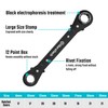 DURATECH 4-in-1 Reversible Ratcheting Wrench Set, Double Box End Wrench