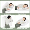 HOMBYS U Shaped Contoured Support Pillow & Wedge Pillow for