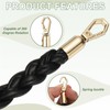 sourcing map Braided Purse Straps, 49.2 Inch PU Leather Woven