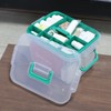 Vababa Clear First Aid Box, Plastic Storage Container with Locking